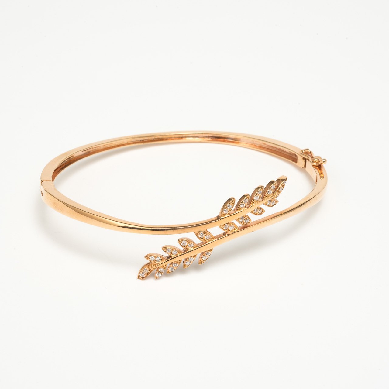 BANGLE 18K RED GOLD / DIAMONDS