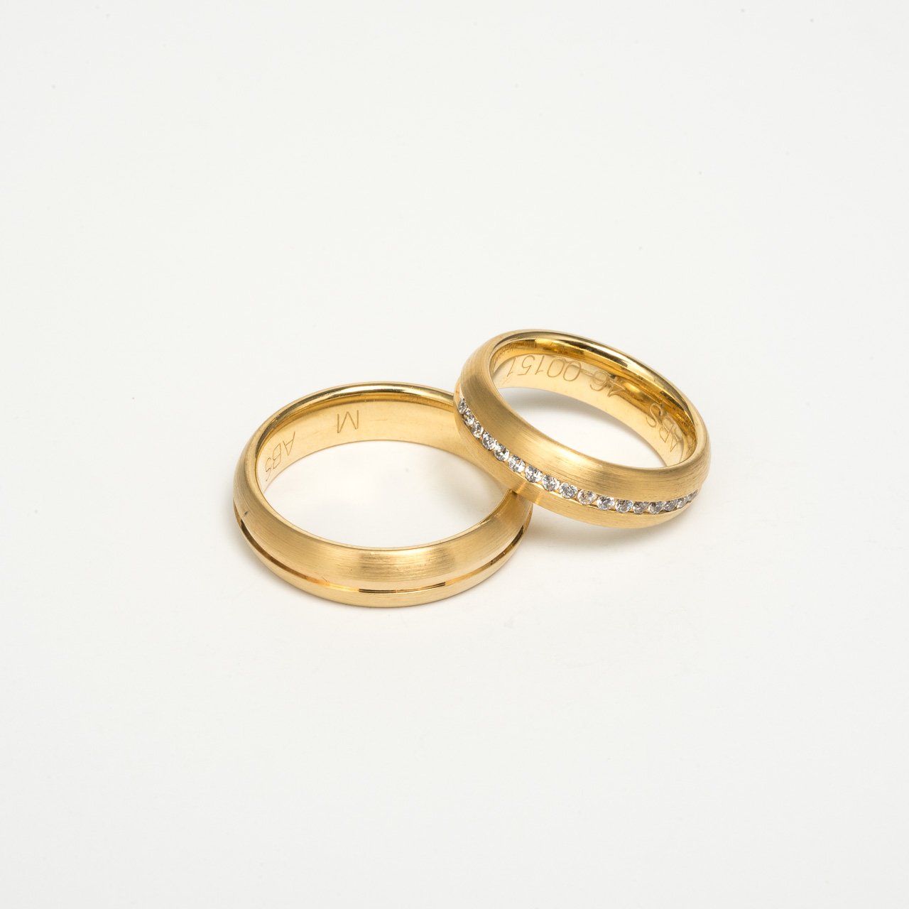 WEDDING RINGS 18K YELLOW GOLD / ZIRKONIA